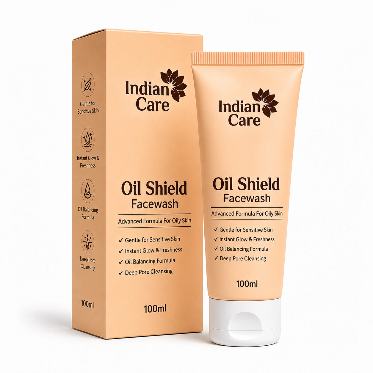 Indian Care Oil Shield Facewash   100ml